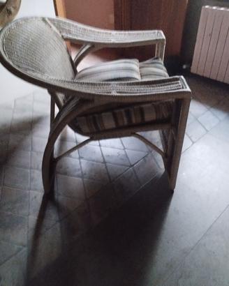 Salotto vintage italiano in vimini – anni ’80 –