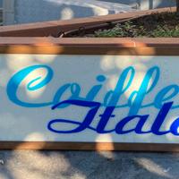 Insegna “ Coiffeur Italo” in vetro fusione