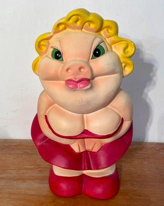 Salvadanaio Miss Piggy in caramica h 30 cm