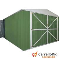 Box auto in Acciaio lamiera 360x514cm 18mq verde