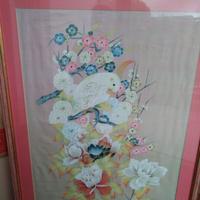 Batik su seta indiano fatto a mano con Papagallo