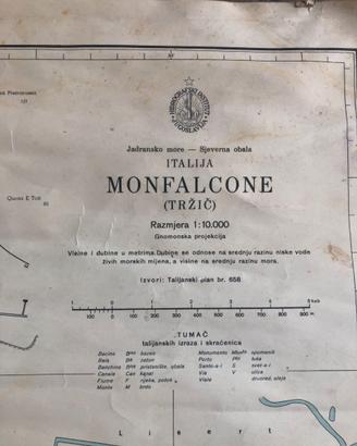 Carta nautica antica di Monfalcone