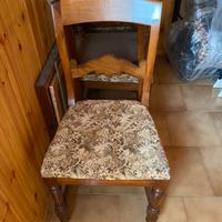 6 Sedie in legno massiccio