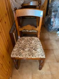 6 Sedie in legno massiccio