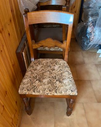 6 Sedie in legno massiccio