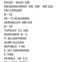 50 modellini aerei di linea e militari