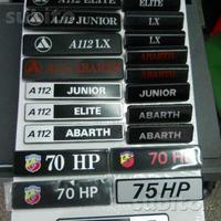 Targhette cofano anteriore A112 ABARTH 70 HP & KIT