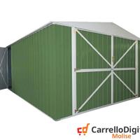 Box auto in Acciaio lamiera 360x514cm 18mq verde