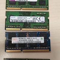 Lotto 4 RAM Laptop DDR3