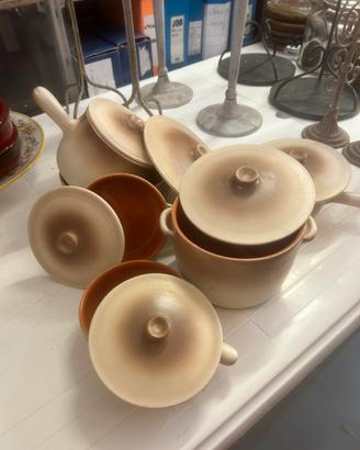 Batteria di pentole in terracotta 6 pezzi