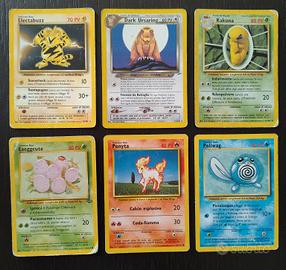 Lotto carte Pokémon vintage italiane 1995–2009