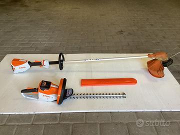 Stihl tagliasiepi e decespugliatore con batterie