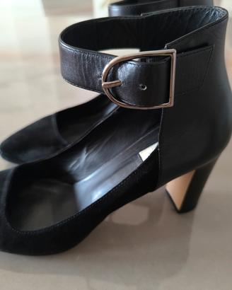 Décolleté Max Mara pelle e camoscio nere 39