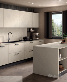 CUCINA LINEARE +ISOLA AREZZATA  COMPRESO DI LIVING