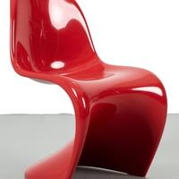 VERNER PANTON S in resina lucida rossa