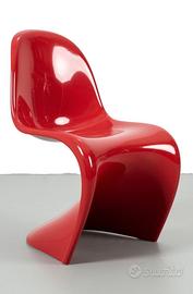 VERNER PANTON S in resina lucida rossa