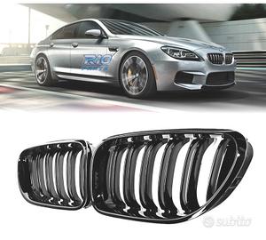 GRIGLIE BMW SERIE 6 F06 F12 F13 LOOK M6 NERO LUCID
