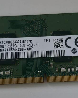 Ram Samsung 4GB SO-DIMM DDR4