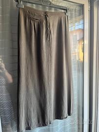 Gonna Ethimo tg 44 verde oliva. In seta