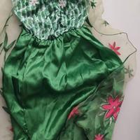 Vestito carnevale Elsa Frozen bambina (verde)