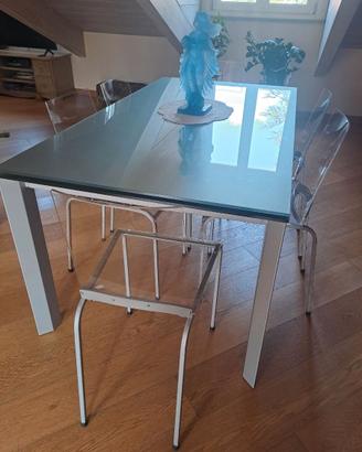 Tavolo cristallo di design allungabile