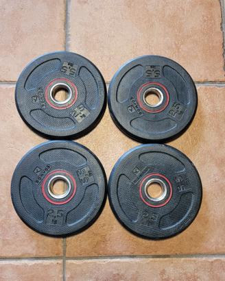 Dischi gomma bodybuilding 2,5 kg - Domyos