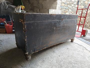 cassapanca baule legno vintage