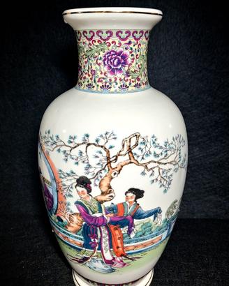 Grande vaso vintage 31 cm Chinoiserie