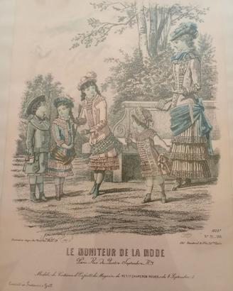 Stampe antiche "Le Moniteur de la Mode" 1873-1881