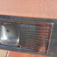 lavello inox con top cucina