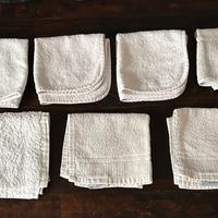 7 salviette piccoli asciugamani bianchi