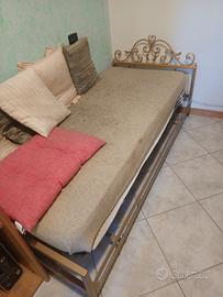 letto singolo ferro battuto artigianale