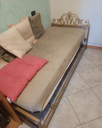 letto singolo ferro battuto artigianale