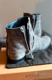 Stivaletti Tod’s in velluto grigi