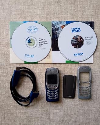Telefonino cellulare Nokia 6100 con kit connession