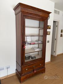 Vetrina antica in legno massello