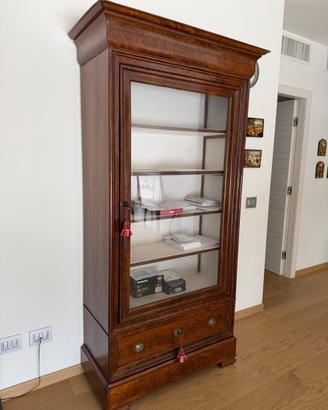 Vetrina antica in legno massello