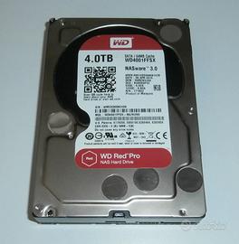 Hard disk sata 3,5" wd4001ffsx red pro nasware 3.0