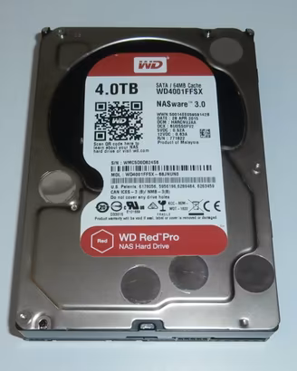 Hard disk sata 3,5" wd4001ffsx red pro nasware 3.0