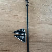 Bastone per tenda + supporto da parete/soffitto