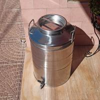 Fusto, bidone 50 litri  inox 18/10 con rubinetto  