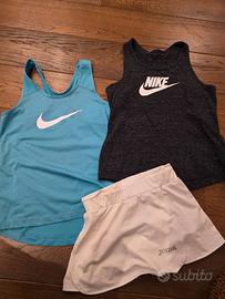 Canottiere NIke e gonnellino Joma da bambina 8/10