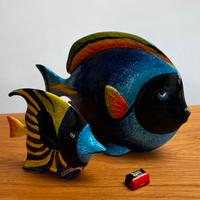Coppia di pesci in ceramica