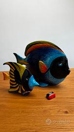 Coppia di pesci in ceramica