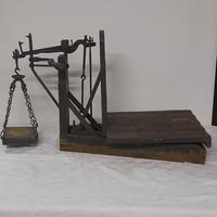 bilancia/decima/bascula antica in legno 