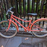 bici riverside 500 decathlon 24 pollici corallo