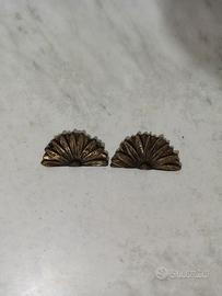 Coppia fregi bronzo per armadio anni 60