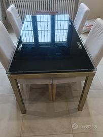 Tavolo da pranzo in cristallo 