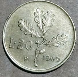 20 lire italiane del 1969