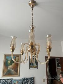 Lampadario in vetro di murano,  " De Majo"